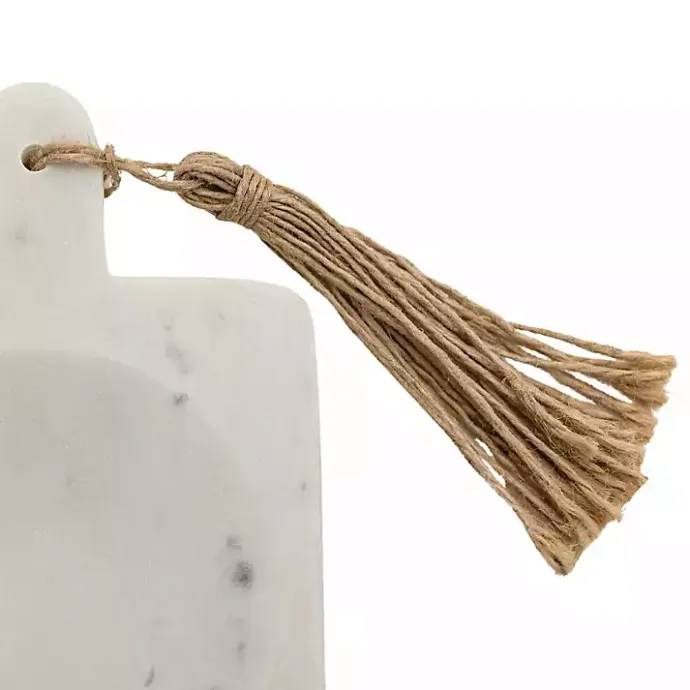 Discount Kirklands Home Marble and Jute Spoon Rest White