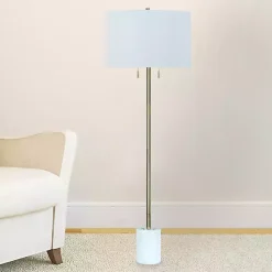 Sale Kirklands Home Marble Column Floor Lamp White