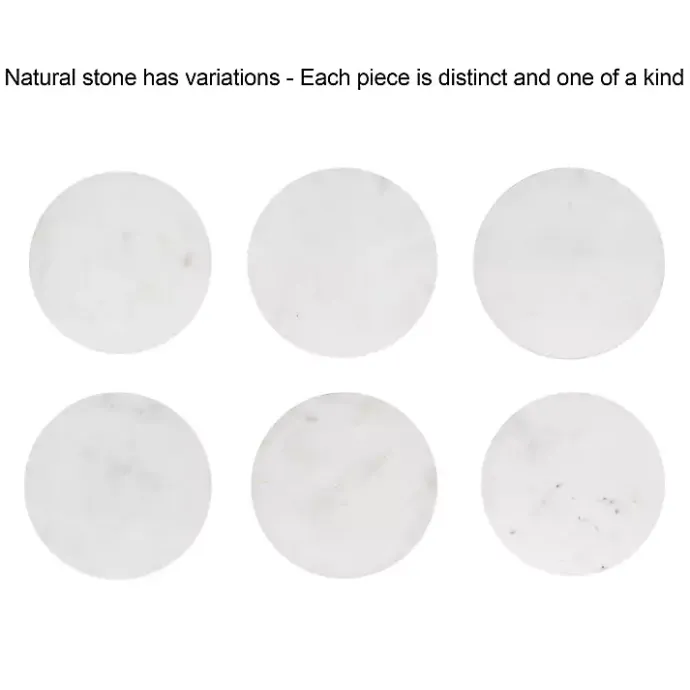 Outlet Kirklands Home Marble Gold Accent Table White