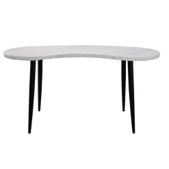 Clearance Kirklands Home White Marble Kidney Shaped Desk