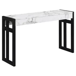 Outlet Kirklands Home Marble Monterey Console Table White
