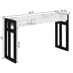 Outlet Kirklands Home Marble Monterey Console Table White