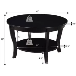 Hot Kirklands Home Marble Round Coffee Table White