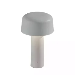 Discount Kirklands Home Metal Dome Frosted Light Cordless Table Lamp White