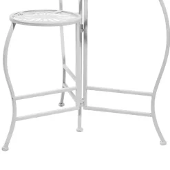 Best Kirklands Home Metal Floral 3-Tier Plant Stand White