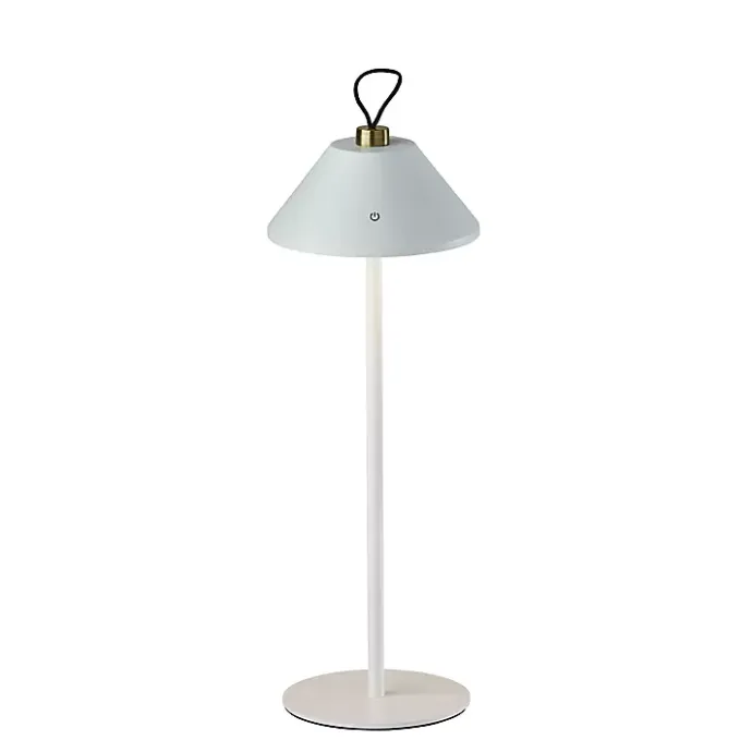 Hot Kirklands Home Metal Frosted Light Cordless Table Lamp White