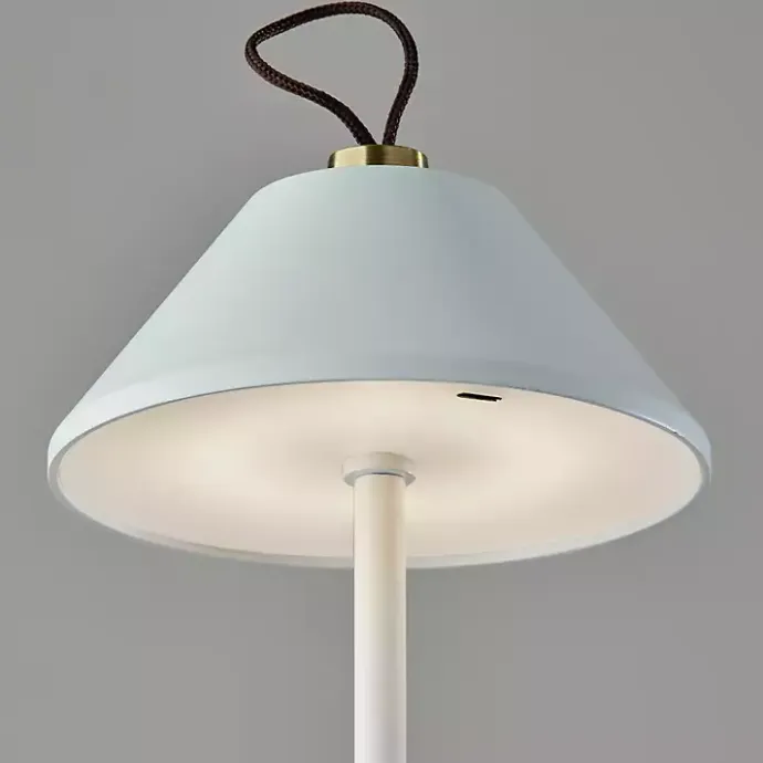 Hot Kirklands Home Metal Frosted Light Cordless Table Lamp White