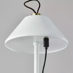 Hot Kirklands Home Metal Frosted Light Cordless Table Lamp White
