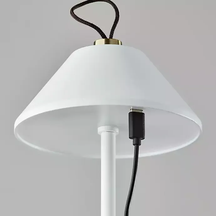 Hot Kirklands Home Metal Frosted Light Cordless Table Lamp White