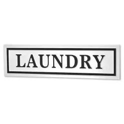 Hot Kirklands Home Metal Laundry Wall Sign White