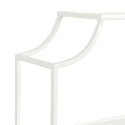 Best Kirklands Home Metal Scalloped 3-Tier Glass Wall Shelf White