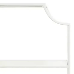 Best Kirklands Home Metal Scalloped 3-Tier Glass Wall Shelf White