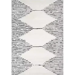 New Kirklands Home White Moroccan Area Rug, 5x7