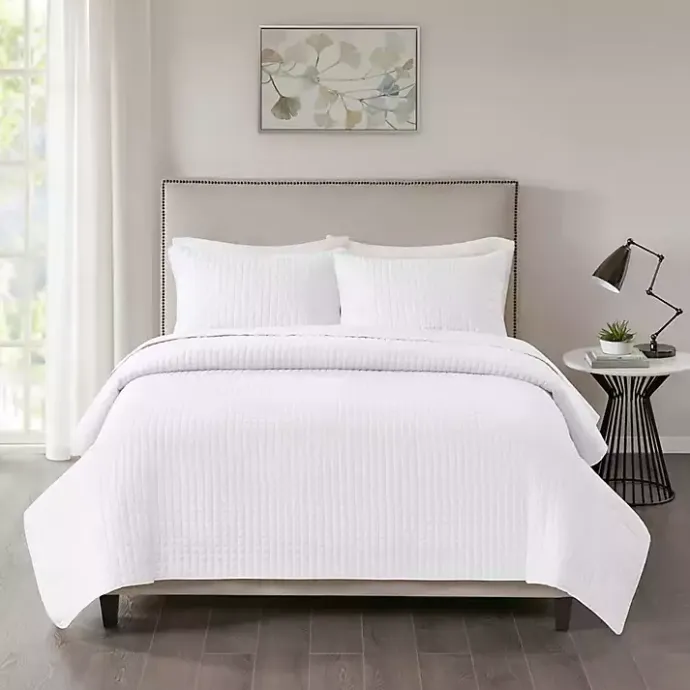 Outlet Kirklands Home Nash 3-pc. Reversible King Coverlet Set White
