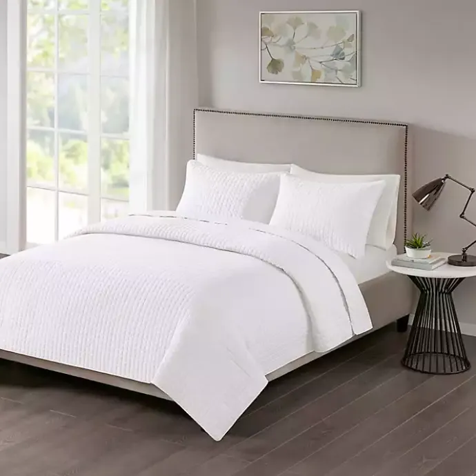 Outlet Kirklands Home Nash 3-pc. Reversible King Coverlet Set White