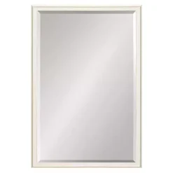 New Kirklands Home White Oakhurst Rectangle Wall Mirror, 30 in.