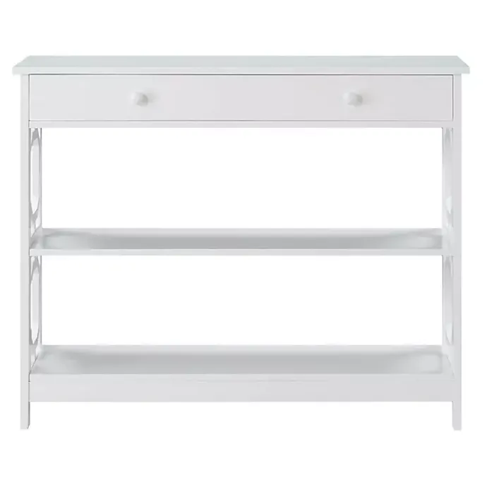 Online Kirklands Home Octagon 2-Shelf Console Table White