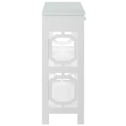 Online Kirklands Home Octagon 2-Shelf Console Table White