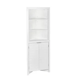 Sale Kirklands Home Open Shelf Corner Cabinet White
