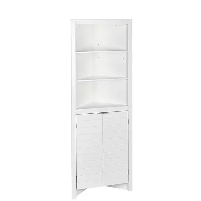 Sale Kirklands Home Open Shelf Corner Cabinet White