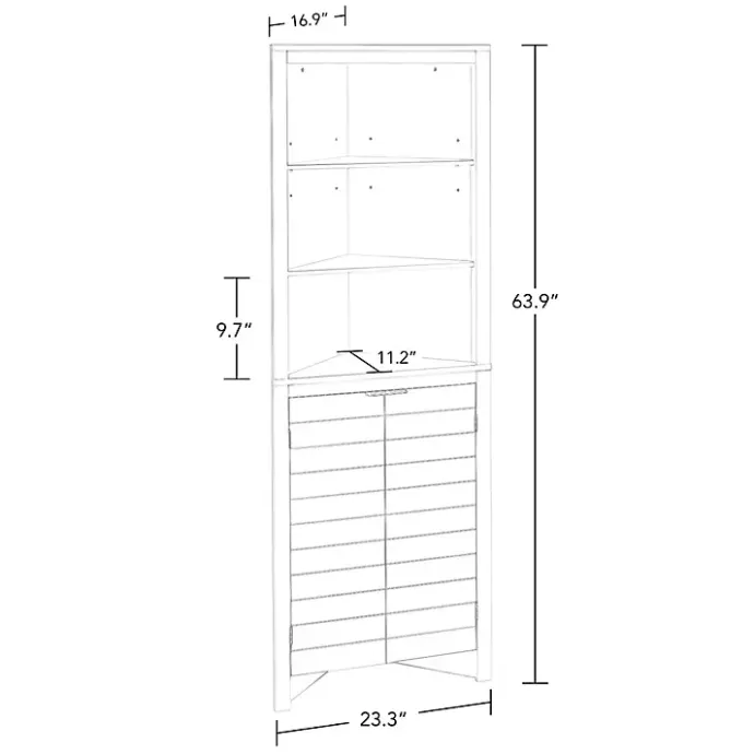Sale Kirklands Home Open Shelf Corner Cabinet White