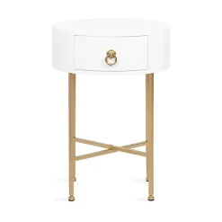 Discount Kirklands Home Oval Decklyn Accent Table White