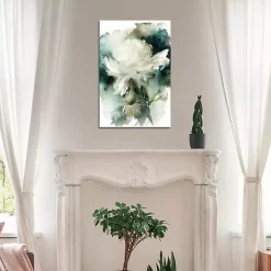 Best Kirklands Home Peony Abstract Canvas Art Print White