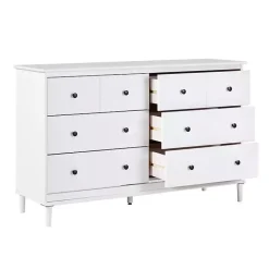 Kirklands Home Pine 6-Drawer Modern Dresser White