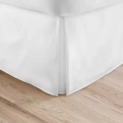 Discount Kirklands Home Pleated Microfiber Twin Bed Skirt White