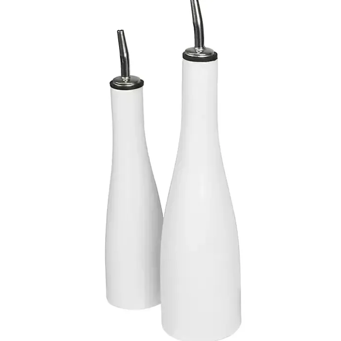Discount Kirklands Home Porcelain 2-pc. Oil and Vinegar Carafe Set White