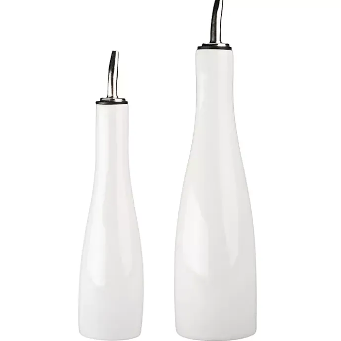 Discount Kirklands Home Porcelain 2-pc. Oil and Vinegar Carafe Set White