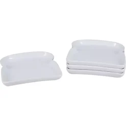 New Kirklands Home Porcelain Toast Plates, Set of 4 White
