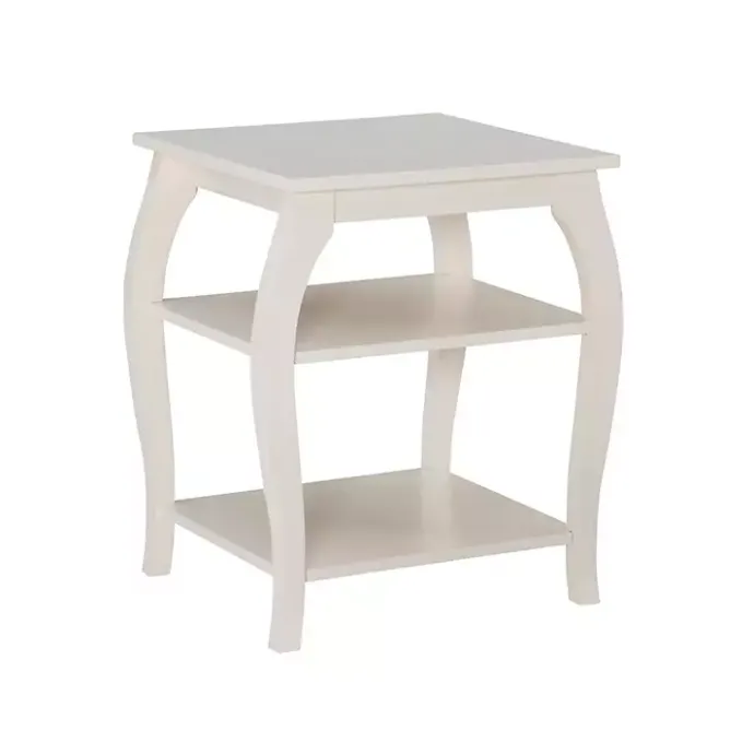 Sale Kirklands Home Prismatic Wood Accent Table White
