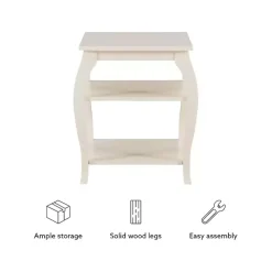 Sale Kirklands Home Prismatic Wood Accent Table White