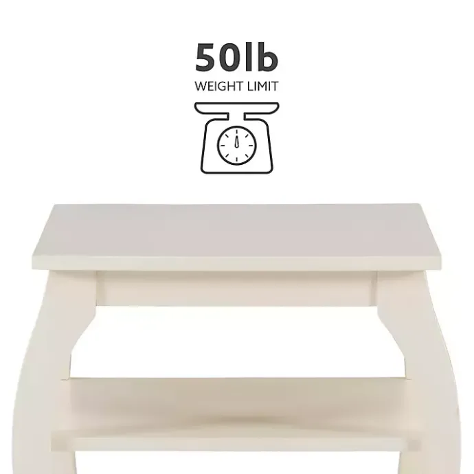 Sale Kirklands Home Prismatic Wood Accent Table White