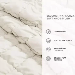 Outlet Kirklands Home Puff 3-pc. Full/Queen Comforter Set White
