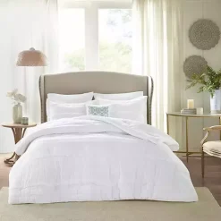 Outlet Kirklands Home White Quilted California King 5-pc. Comforter Set