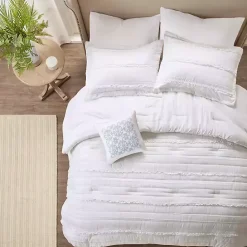 Outlet Kirklands Home White Quilted California King 5-pc. Comforter Set