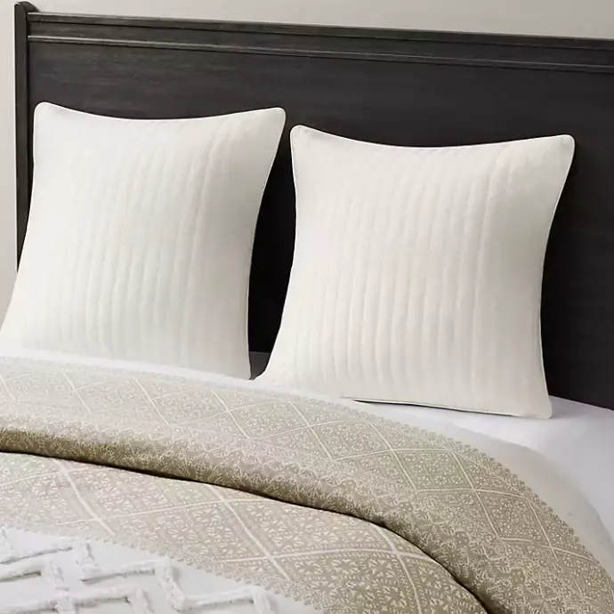 Discount Kirklands Home Quilted Euro Pillow Sham White