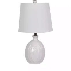 Hot Kirklands Home Raised Geometric Table Lamp White