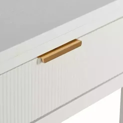 Discount Kirklands Home Ribbed Wood Colleen Accent Table White