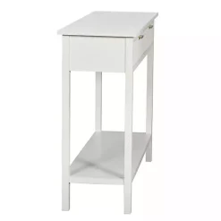 Clearance Kirklands Home Ribbed Wood 2-Drawer Colleen Console Table White