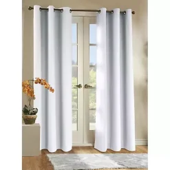 Sale Kirklands Home Room Darkening Curtain Panel Set, 63 in. White