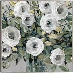 Clearance Kirklands Home White Rose Parade Framed Canvas Art Print