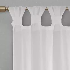 Outlet Kirklands Home Rosette Tab Top Curtain Panel, 63 in. White