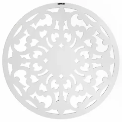 Discount Kirklands Home Round Medallion Wood Plaque White