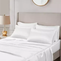 Sale Kirklands Home Satin 6-pc. California King Sheet Set White