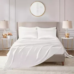 Online Kirklands Home Satin 6-pc. Full Sheet Set White