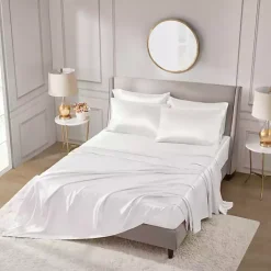 Online Kirklands Home Satin 6-pc. Full Sheet Set White
