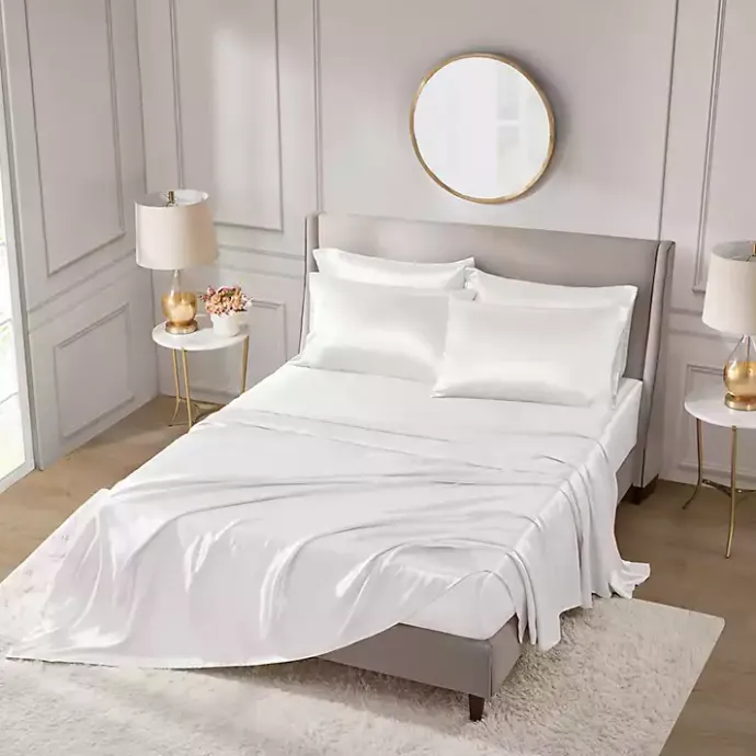 Online Kirklands Home Satin 6-pc. Full Sheet Set White